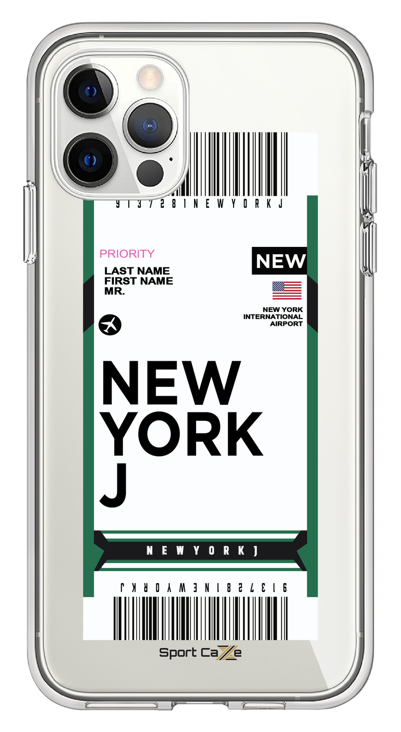 Flight Ticket to New York J - Case Jersey